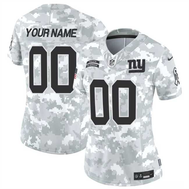 Women%27s New York Giants Active Player Custom 2024 F.U.S.E Arctic Camo Salute To Service Limited Stitched Football Jersey(Run Small)
